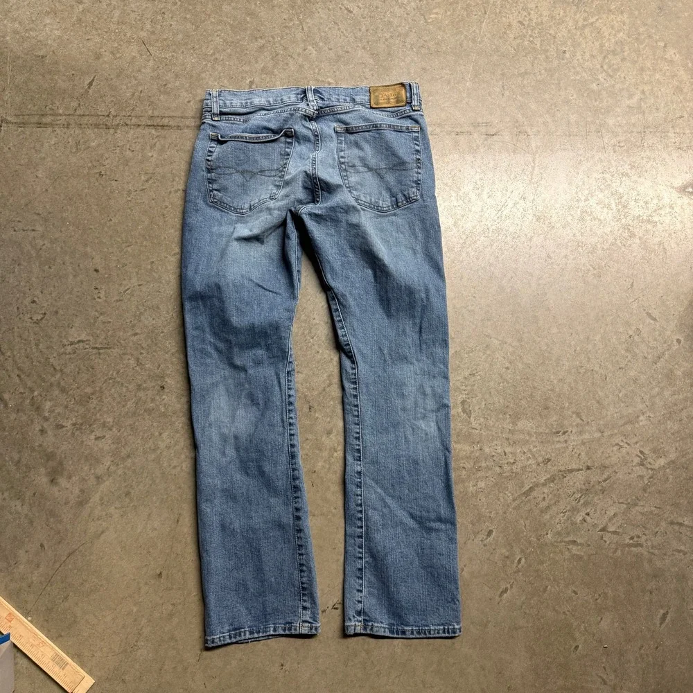 Polo Ralph Lauren Mens Medium Wash Straight Leg Denim Jeans Blue‎ 34x30